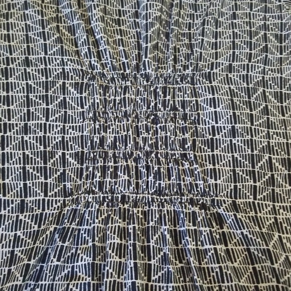 Fair Trade Mata Traders Black and White Geometric Dress XL - Picture 4 of 4